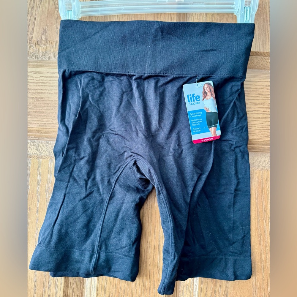 LIFE BY JOCKEY BLACK SLIP SHORTS SIZE LARGE NWT